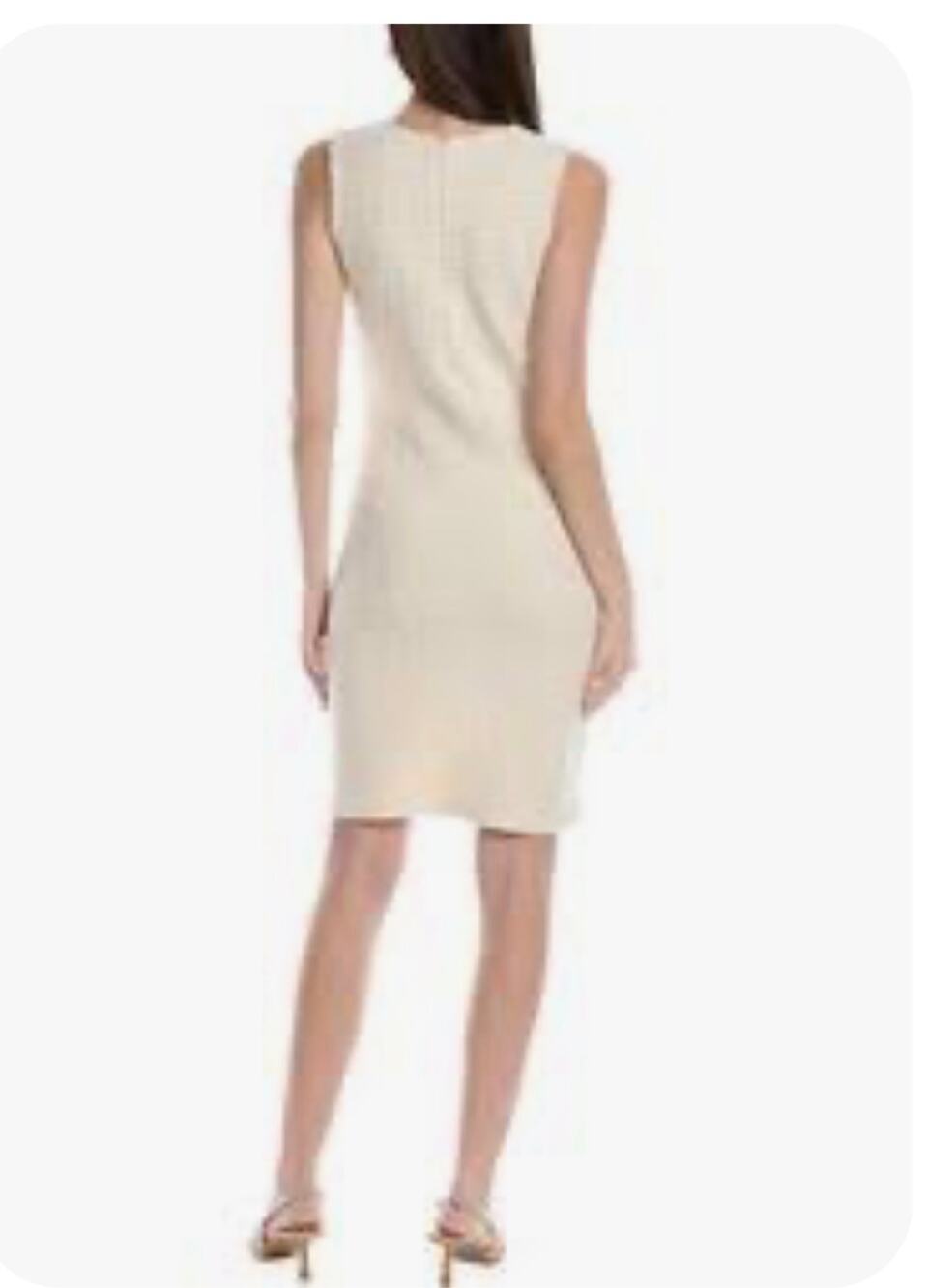 St John  cream KNIT SCOOP NECK DRESS
Size 4
Not sure the exact style!